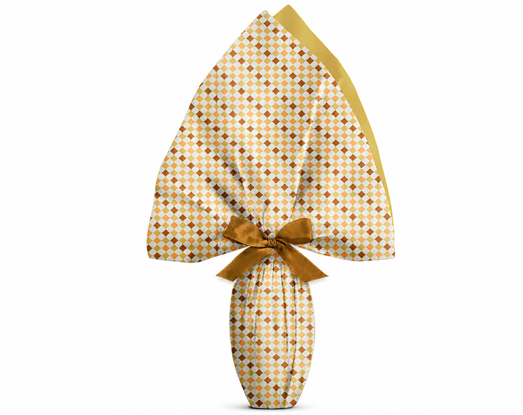EMBALLAGE POUR ŒUFS DE PÂQUES PPL 100X100 LUXE BICOLORE TUILES ÉCRU