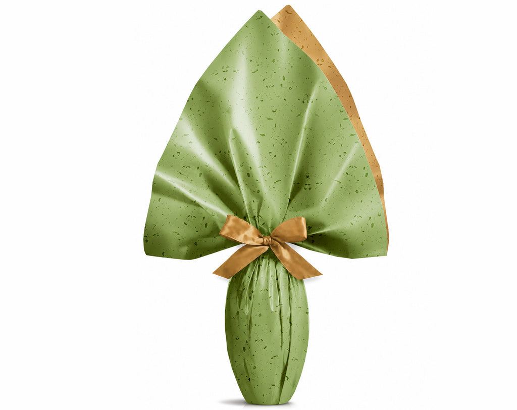EMBALLAGE POUR ŒUFS DE PÂQUES PPL 100X100 PAPIER KRAFT VERT BICOLORE
