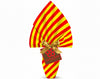 INCARTO PER UOVA DI PASQUA PPL 110X110 TIFOSO GIALLO ROSSO