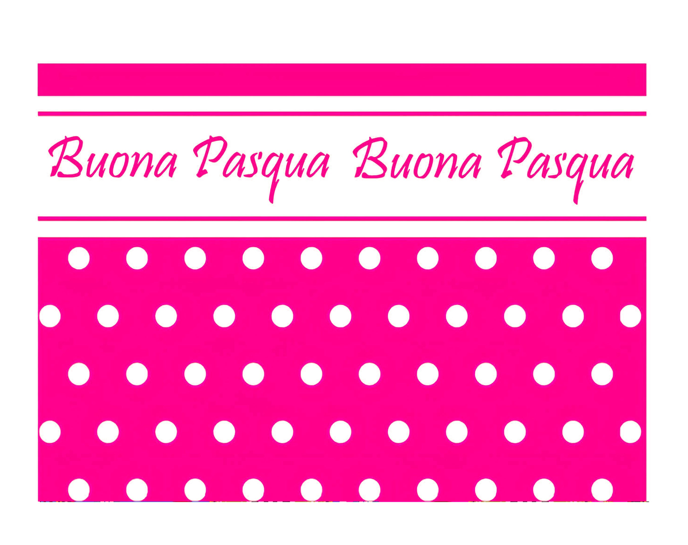 INCARTO PPL 100X100 PERLATO POIS FUCSIA BUONA PASQUA