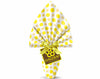 INCARTO PER UOVA DI PASQUA PPL 090X090 PERLATO POIS GIALLO