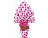 INCARTO PER UOVA DI PASQUA PPL 090X090 PERLATO POIS FUCSIA