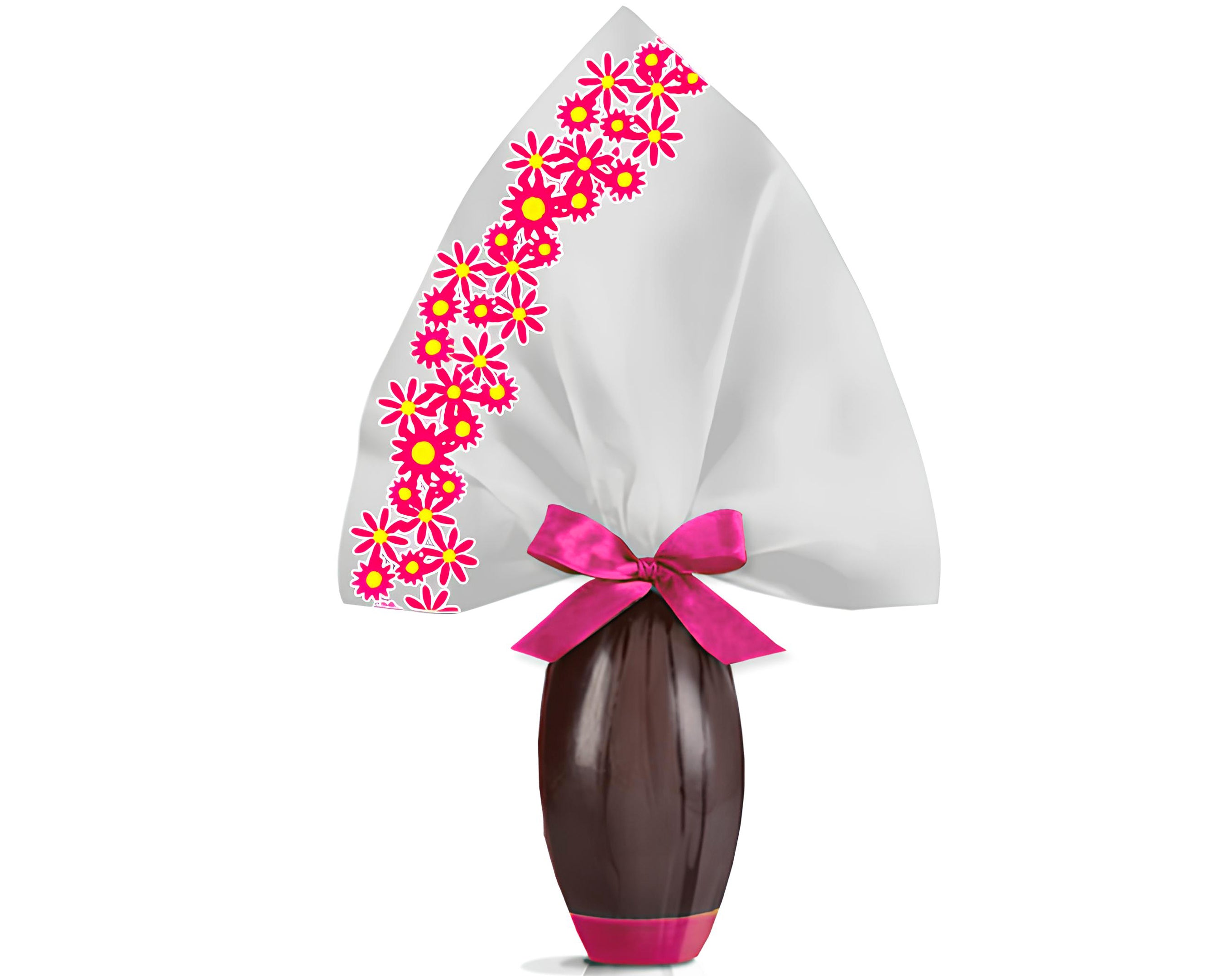 INCARTO PER UOVA DI PASQUA PPL 085X085 TRASPARENTE MARGHERITE FUCSIA