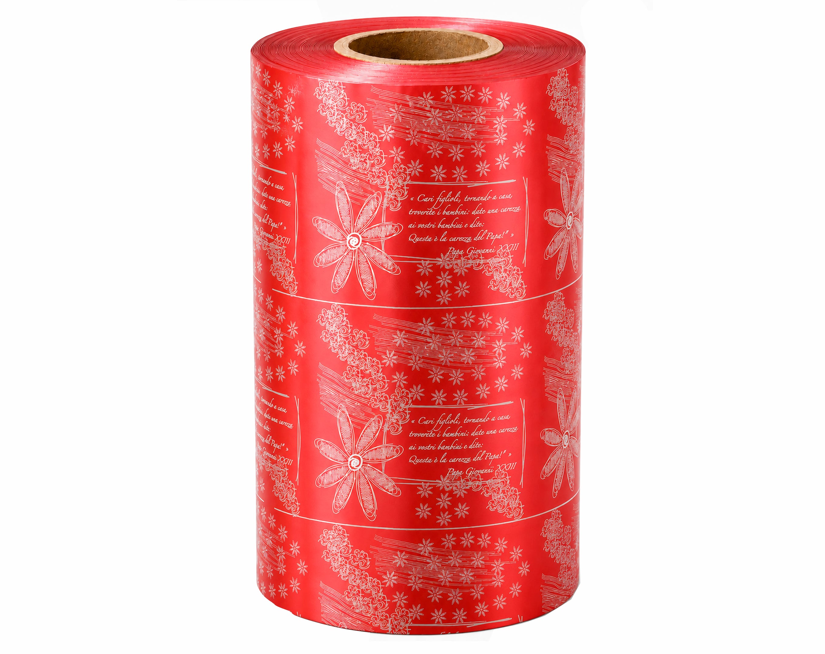 INCARTO IN BOBINA PER UOVA DI PASQUA PPL ALTEZZA 75 PERLATO FLOWER SUN ROSSO