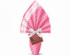 INCARTO PER UOVA DI PASQUA PPL 090X090 PERLATO POIS ROSA BUONA PASQUA