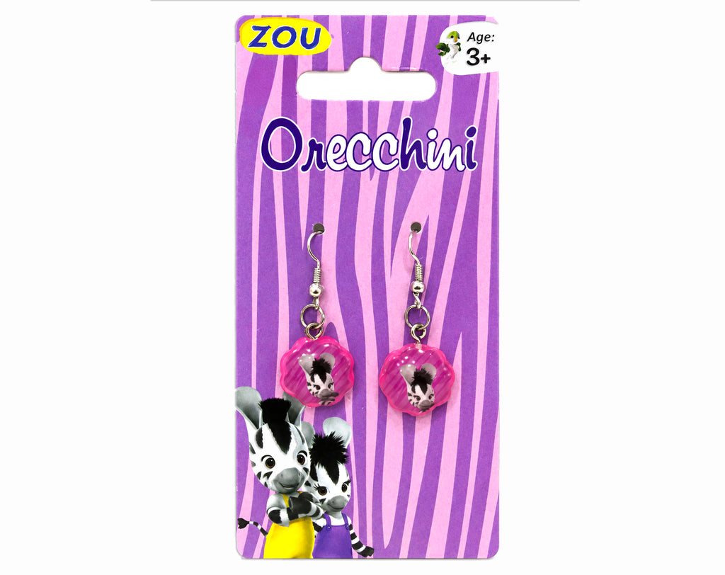 ORECCHINI ZEBRA ZOU SU BLISTER | Sorpresa per uova di Pasqua