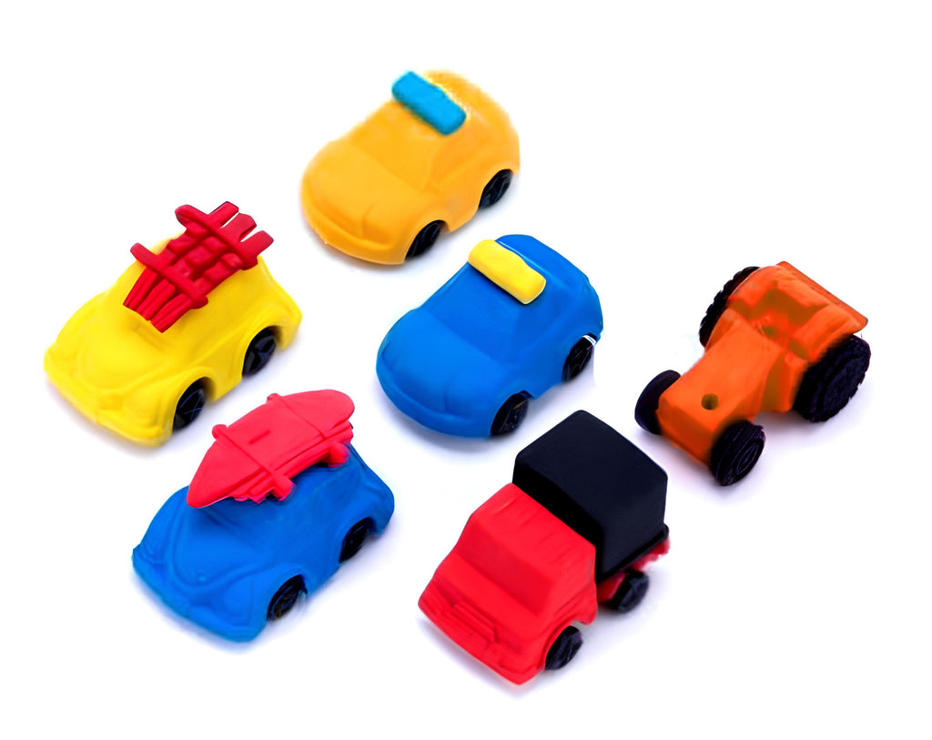 Gomma da cancellare a forma di auto da lavoro | Sorpresa ideale per uova di pasqua bambini