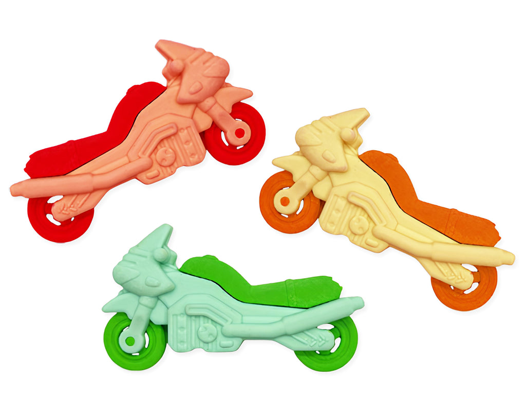 Gomma da cancellare a forma di moto da corsa | Sorpresa ideale per uova di pasqua bambini