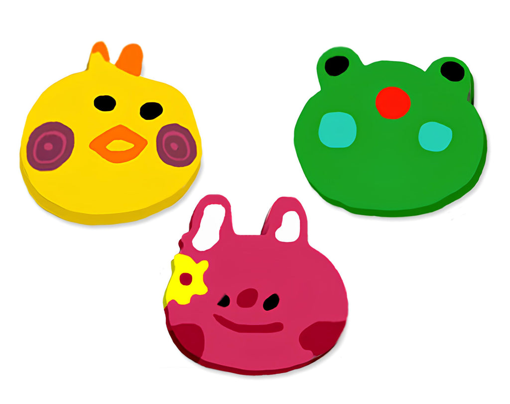 Gomma da cancellare 2 pezzi a forma di animali | Sorpresa ideale per uova di pasqua bambini