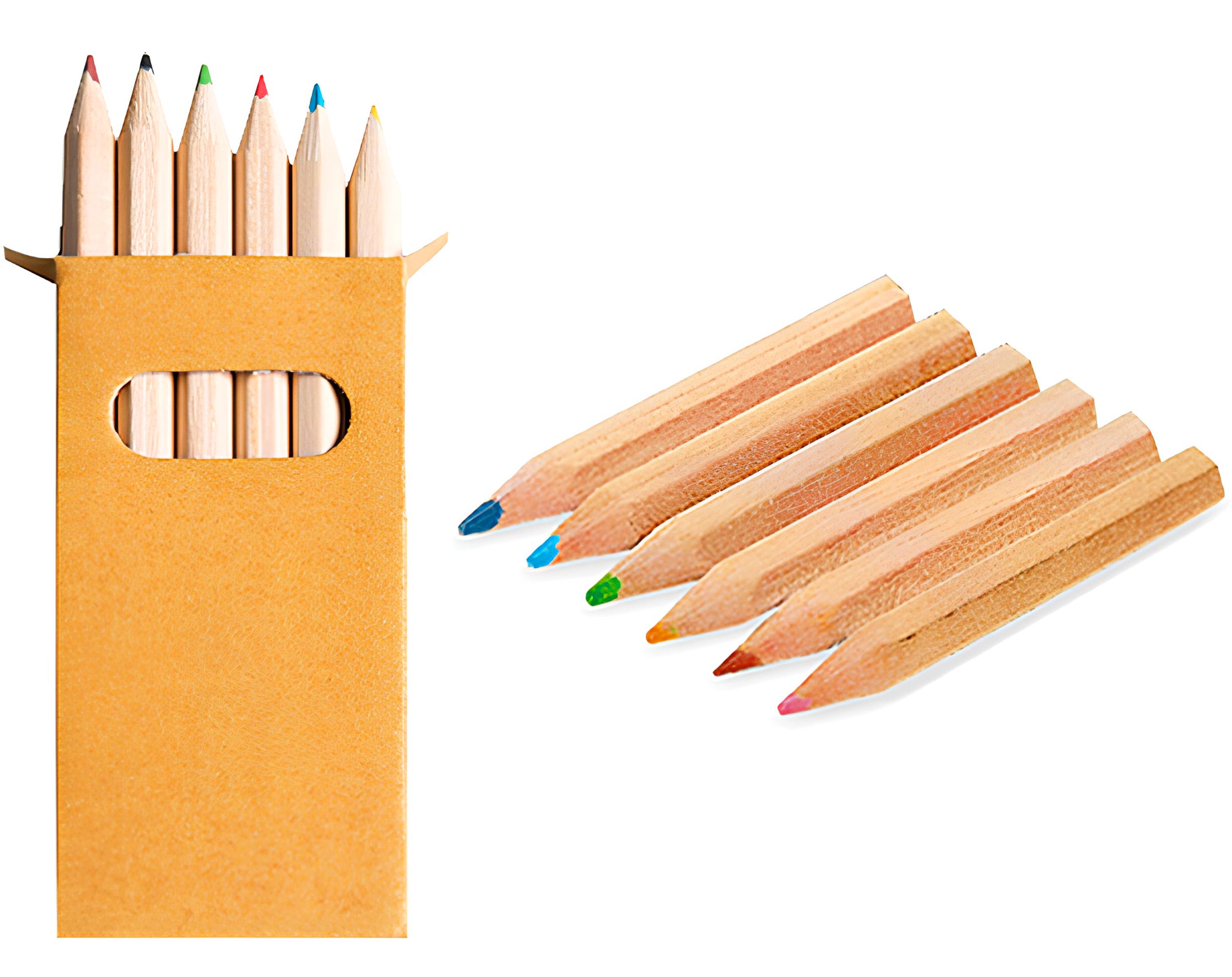 SET 6 PASTELLI IN LEGNO NATURALE