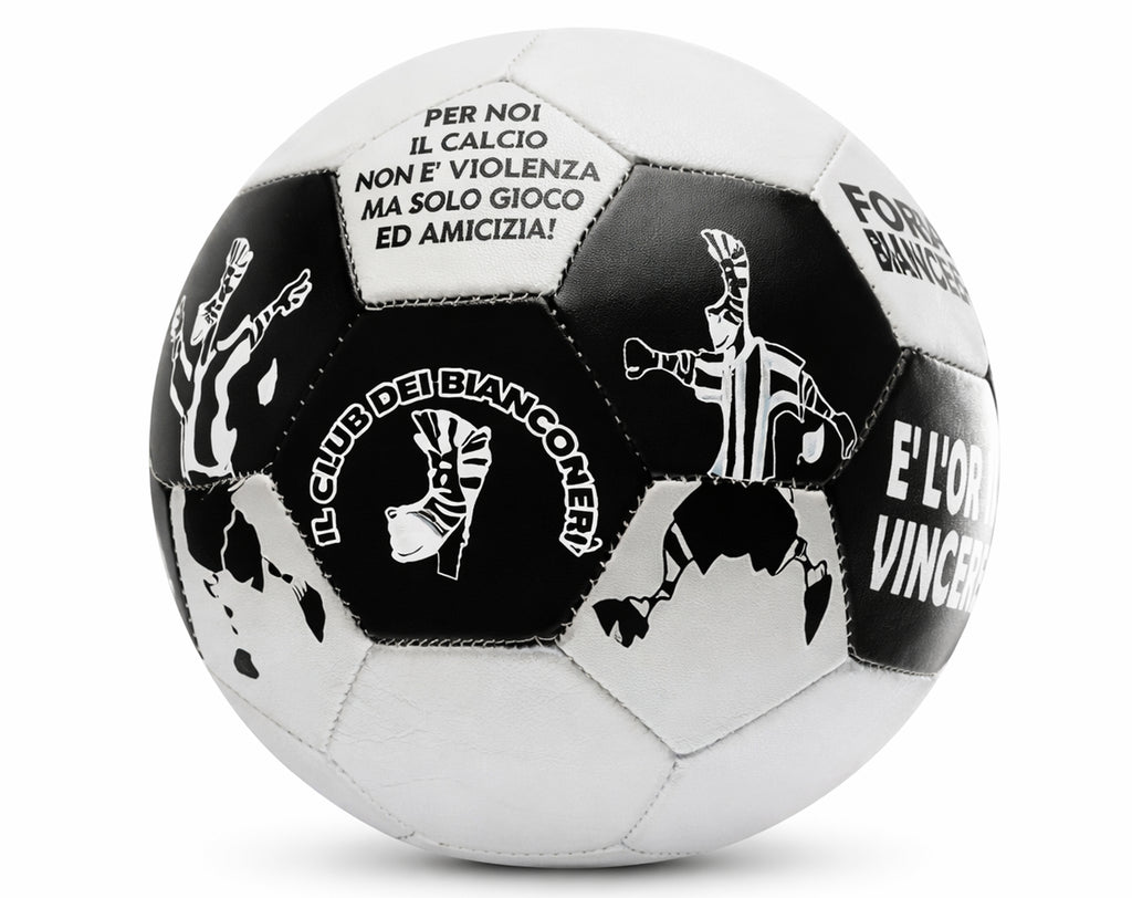 PALLONE CUOIO 25CM FORZA BIANCONERI | Sorpresa perfetta per uova di Pasqua tifosi