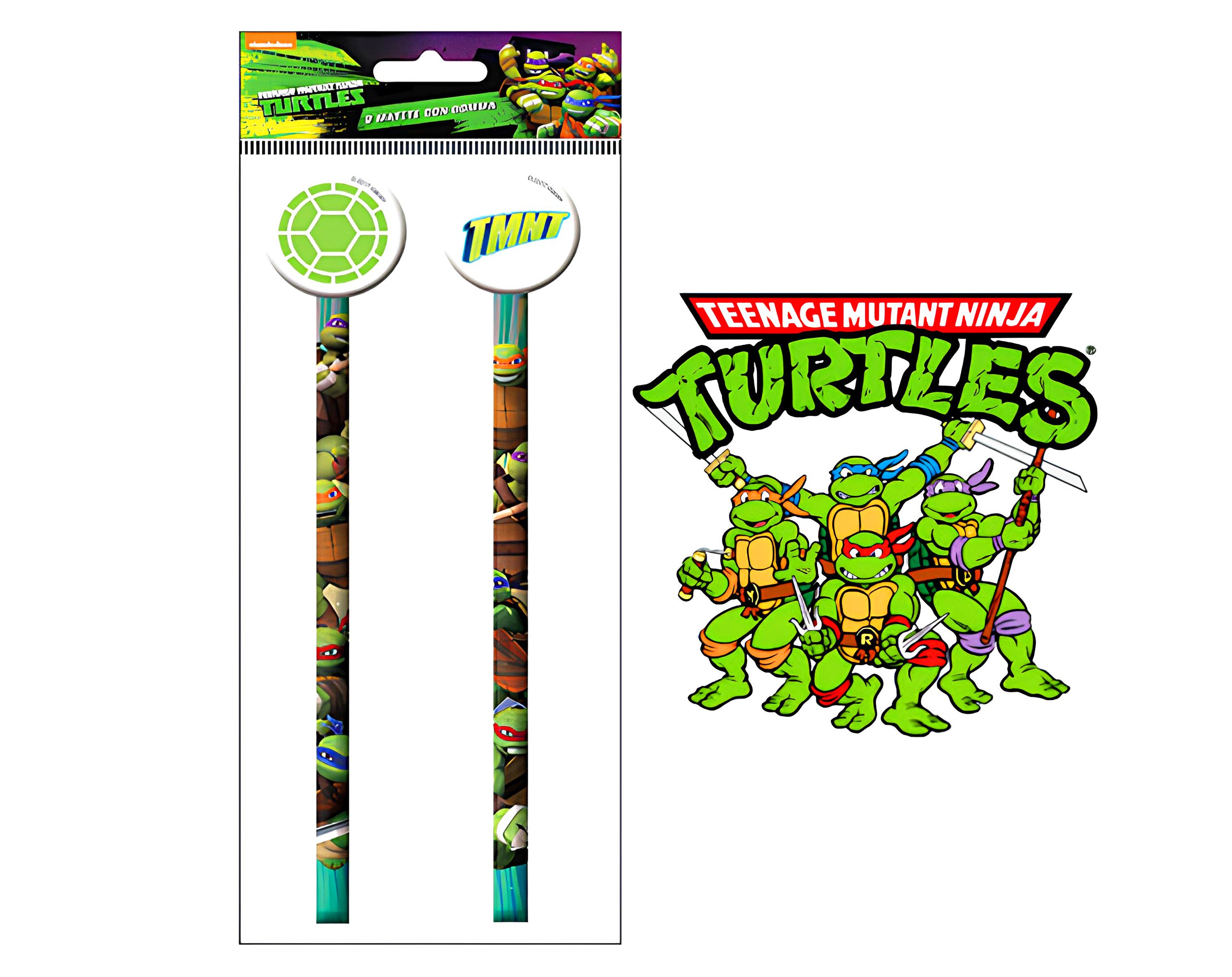 SET 2 MATITE CON GOMMA TURTLES