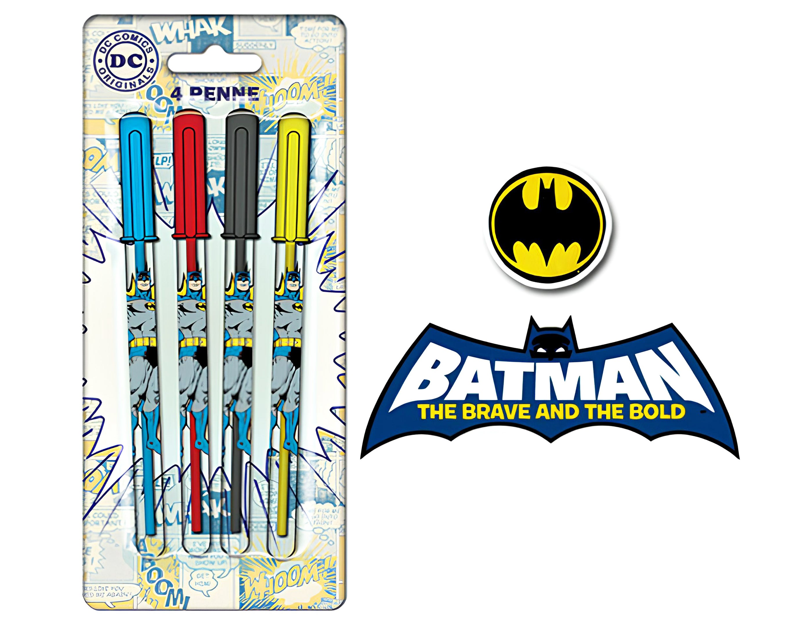 BLISTER 4 PENNE COLORATE BATMAN