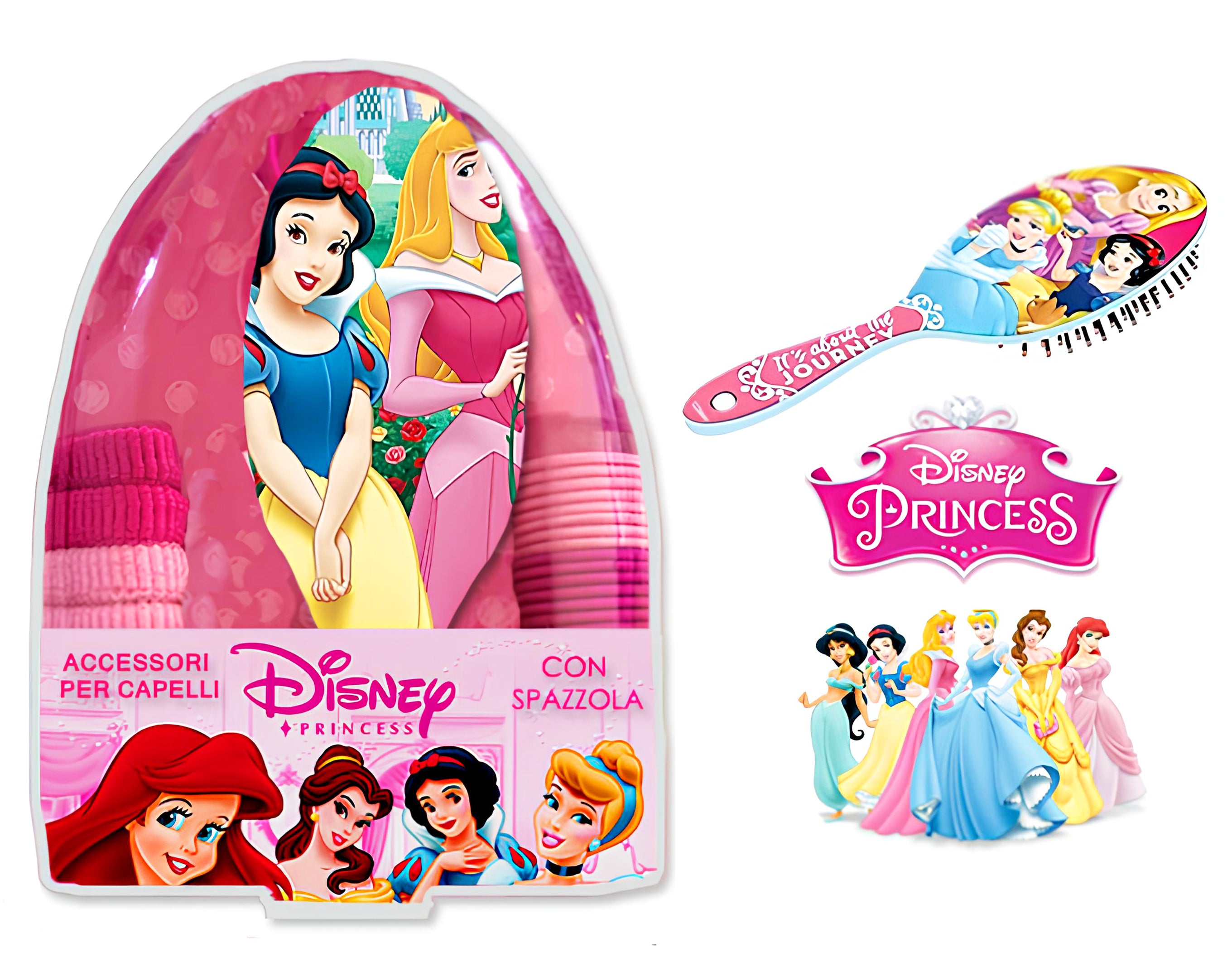 SET ACCESSORI E SPAZZOLA CAPELLI PRINCESS | Sorpresa per uova di Pasqua