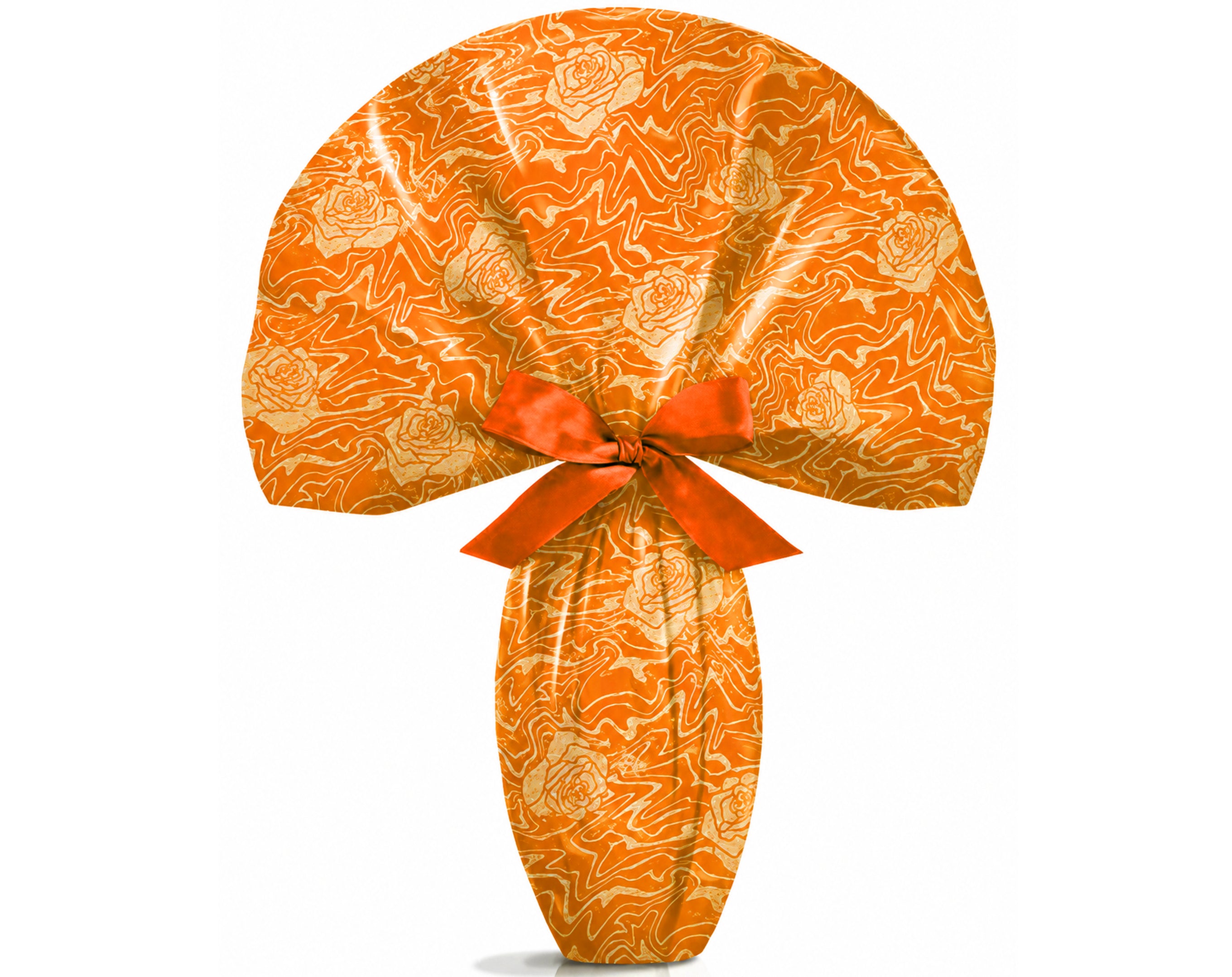 TISSU ROND HYPNOTIZE ORANGE - 100Cm