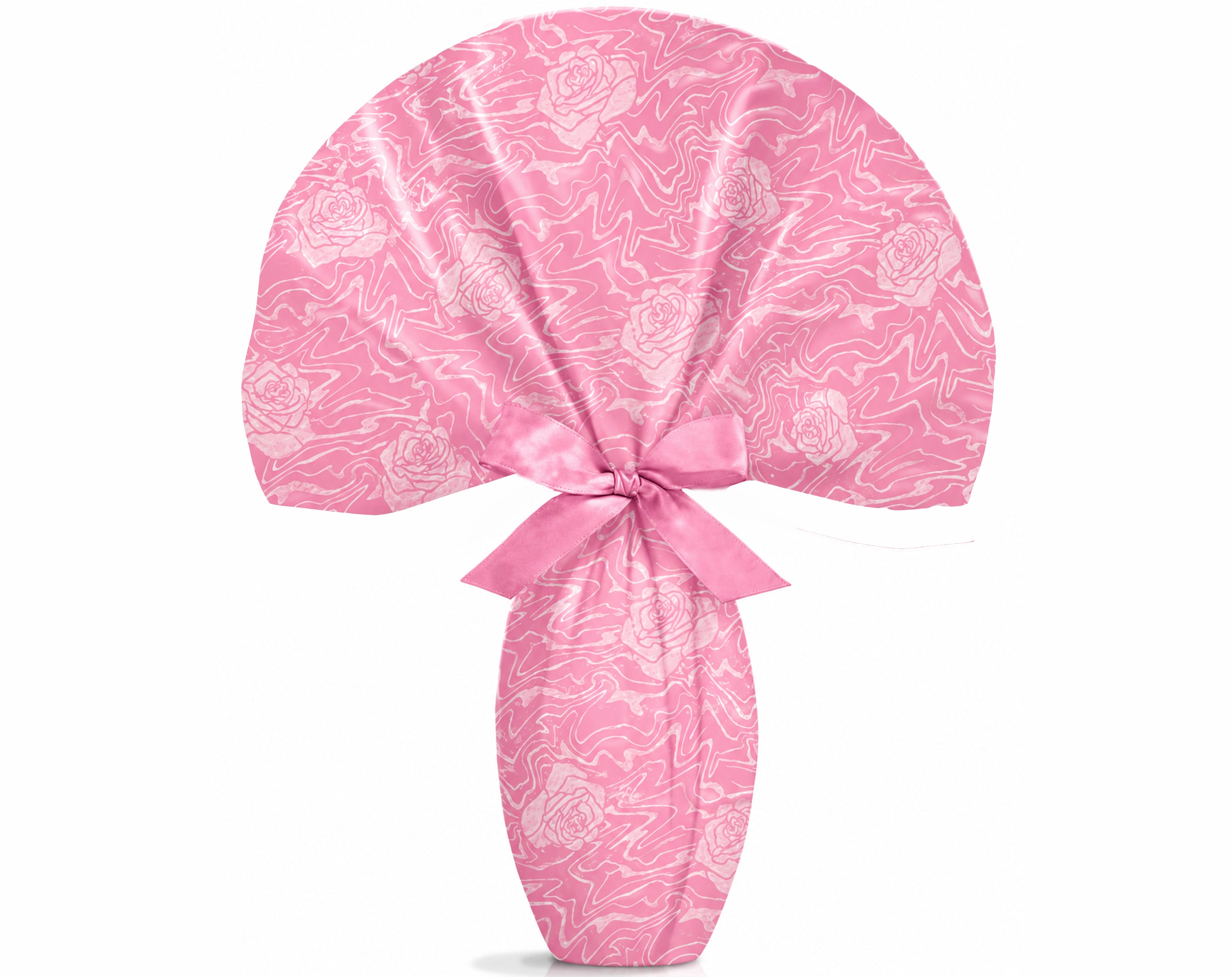 TISSU ROND HYPNOTIZE ROSE DRAGÉE - 100Cm
