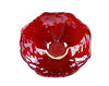 CENTROTAVOLA VETRO KANVAS ROSSO 5.5X15CM