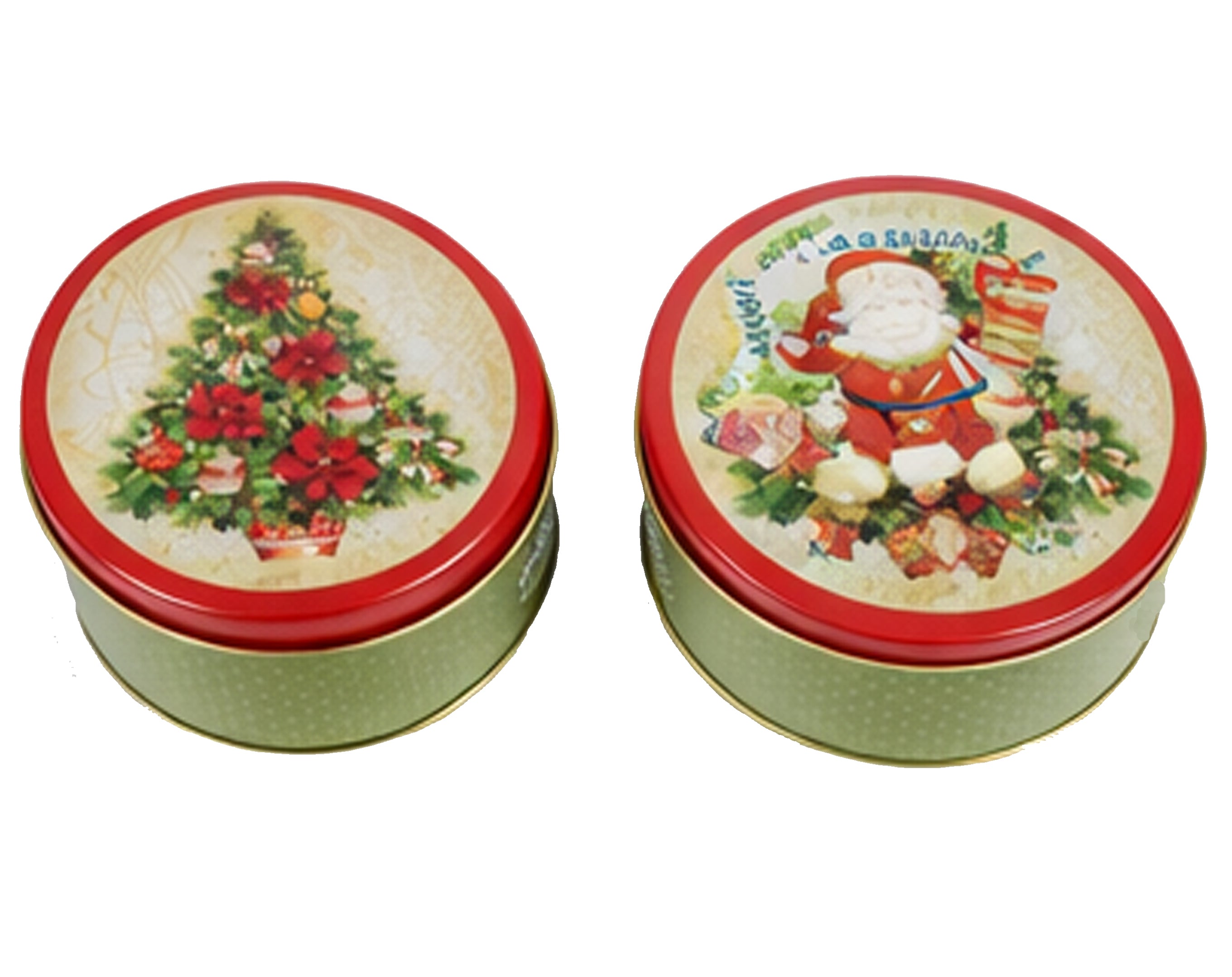 SCATOLA LATTA TONDA NATALIZIA 2 FANTASIE