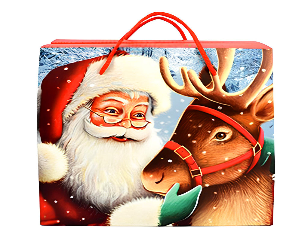 SCATOLA REGALO BABBO NATALE 3 FANTASIE 28X23X13CM