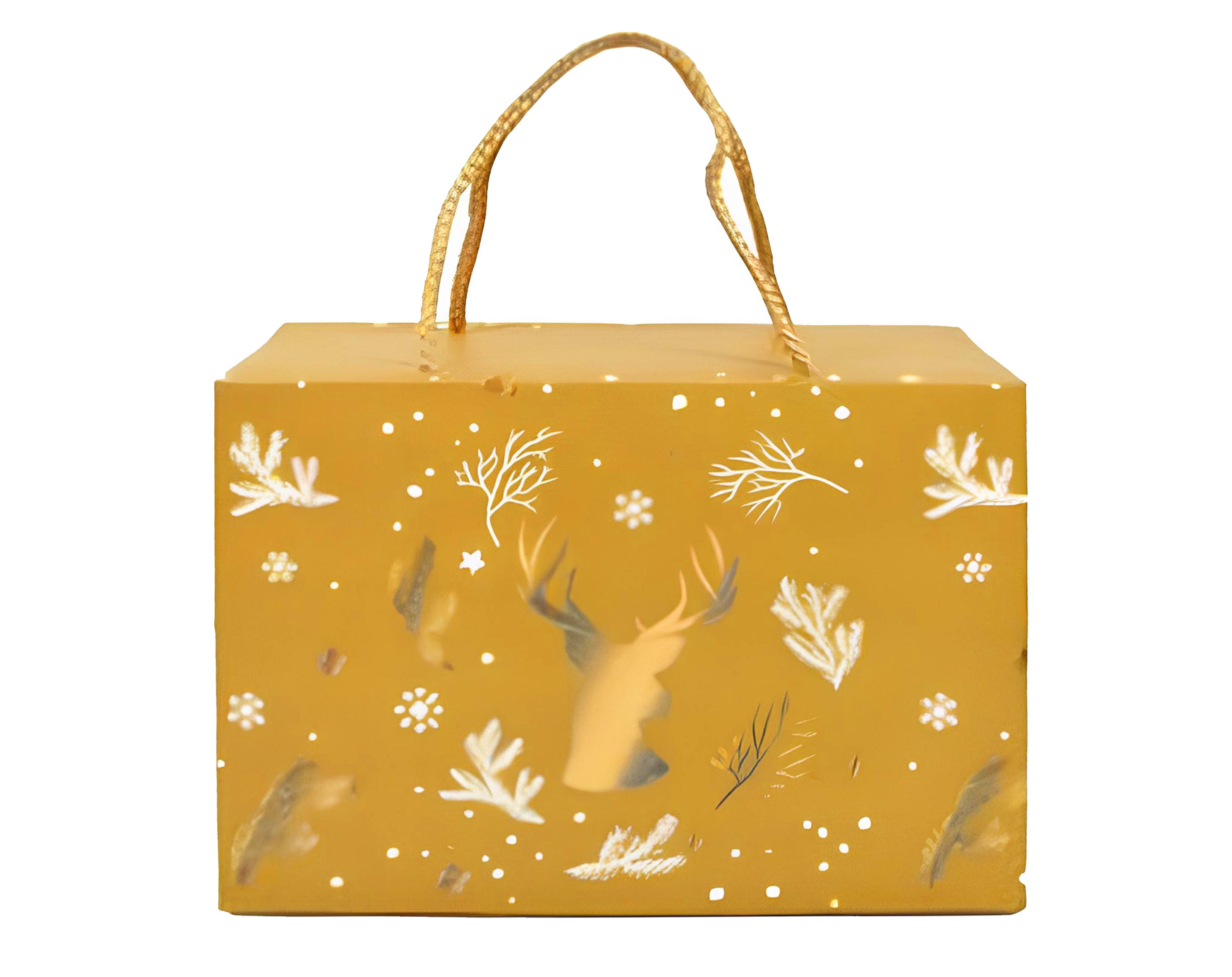 SCATOLA REGALO ORO 4 FANTASIE 18X12X9CM