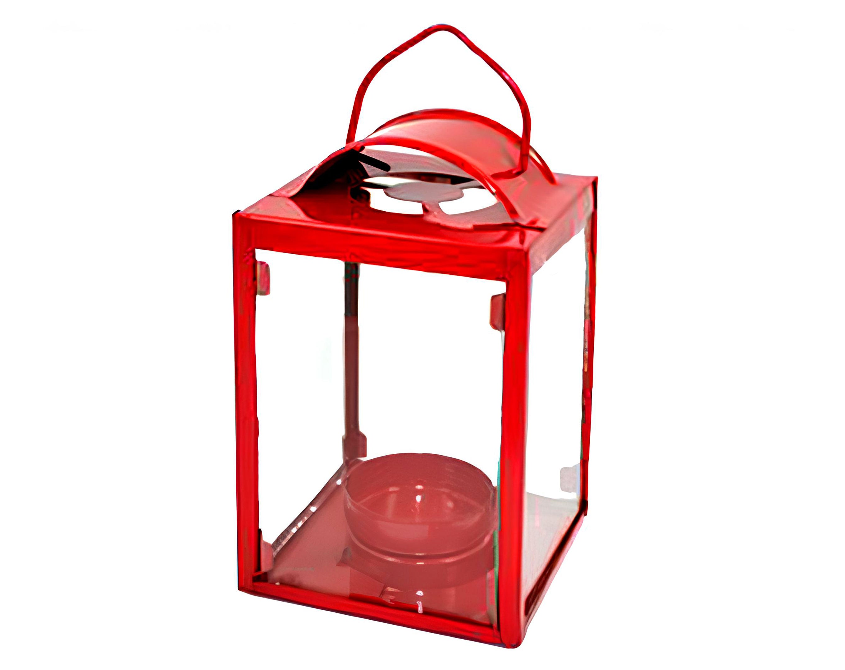 LANTERNA ROSSO PORTA TEA LIGHT 14X7,5