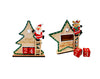 CALENDARIO AVVENTO LEGNO CON SOGGETTI NATALIZI 18X17CM