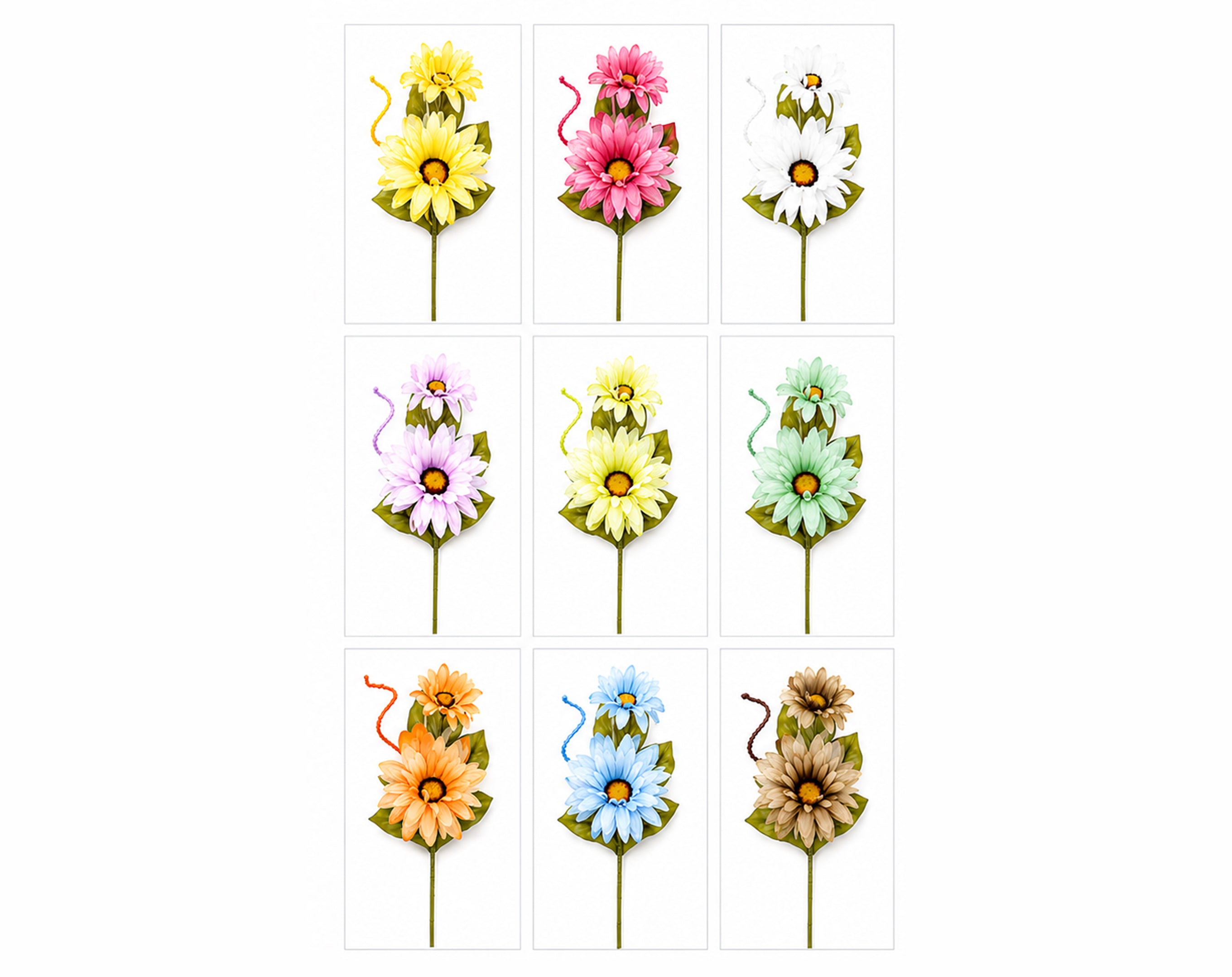 FIORE 25CM CF98-231095 COLORI ASSORTITI - Fiore per uova di Pasqua