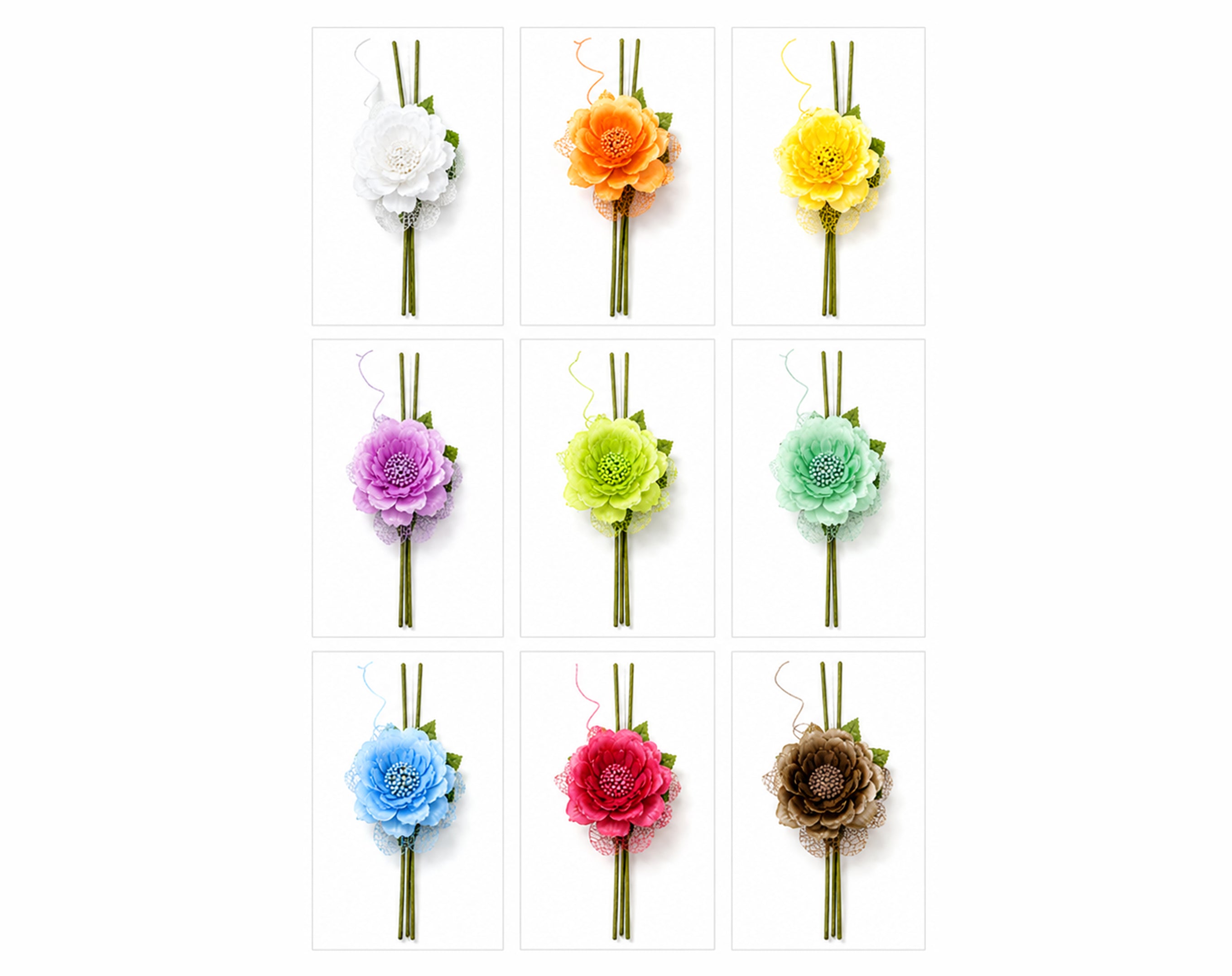 FIORE 28CM CF98-233104 COLORI ASSORTITI - Fiore per uova di Pasqua