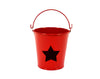 SECCHIO LATTA NATALIZIO ROSSO 4 FANTASIE 10CM