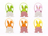Cesta de fieltro con forma de conejo en 4 colores | Embalaje para dulces de Pascua