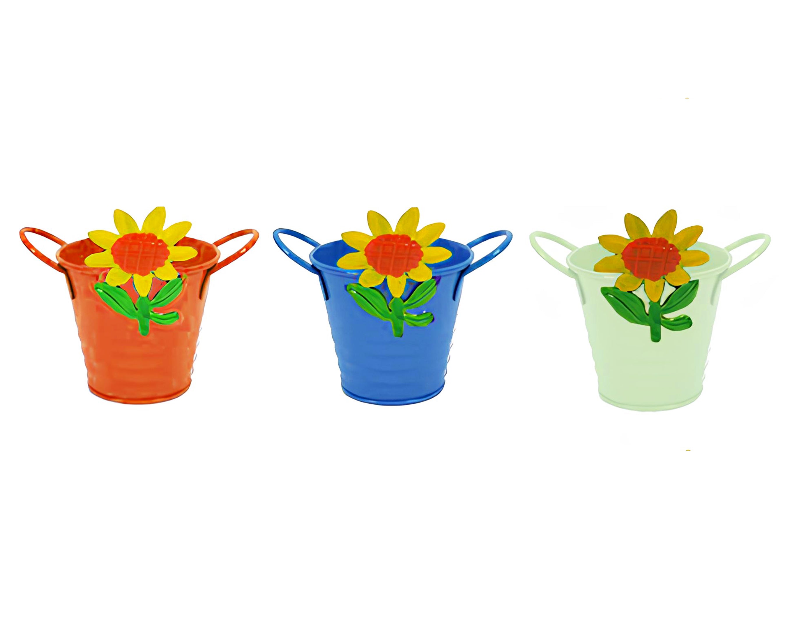 CUBETA DE LATA DE GIRASOL | Envases para dulces de Pascua