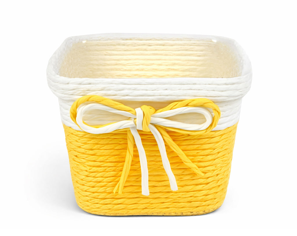 CESTA CUADRADA CON LAZO | Embalaje para dulces de Pascua