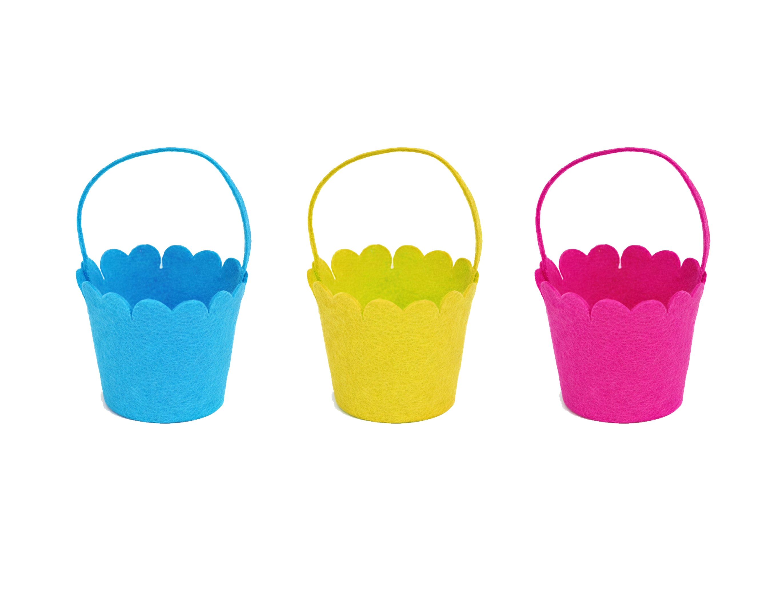 CESTA DE FIELTRO EN 4 COLORES | Embalaje para dulces de Pascua