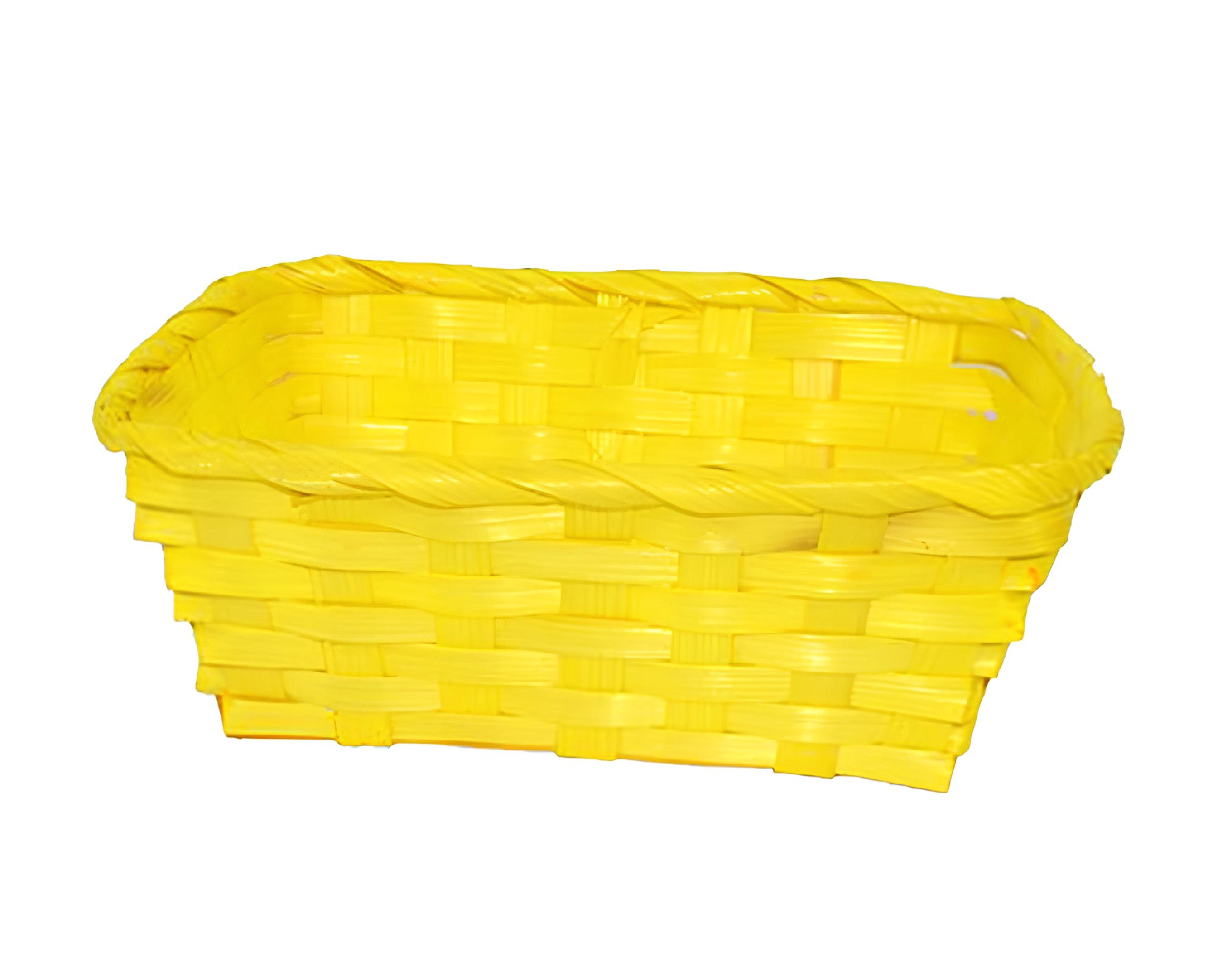 Cesta tejida rectangular colorida | Embalaje para dulces de Pascua