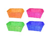 Cesta tejida rectangular colorida | Embalaje para dulces de Pascua