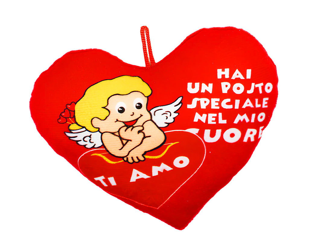 CUORE PELUCHE CON DISEGNO CM 28