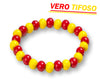 BRACCIALE LEGNO VERO TIFOSO GIALLO ROSSO