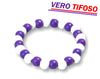 BRACCIALE LEGNO VIOLA BIANCO