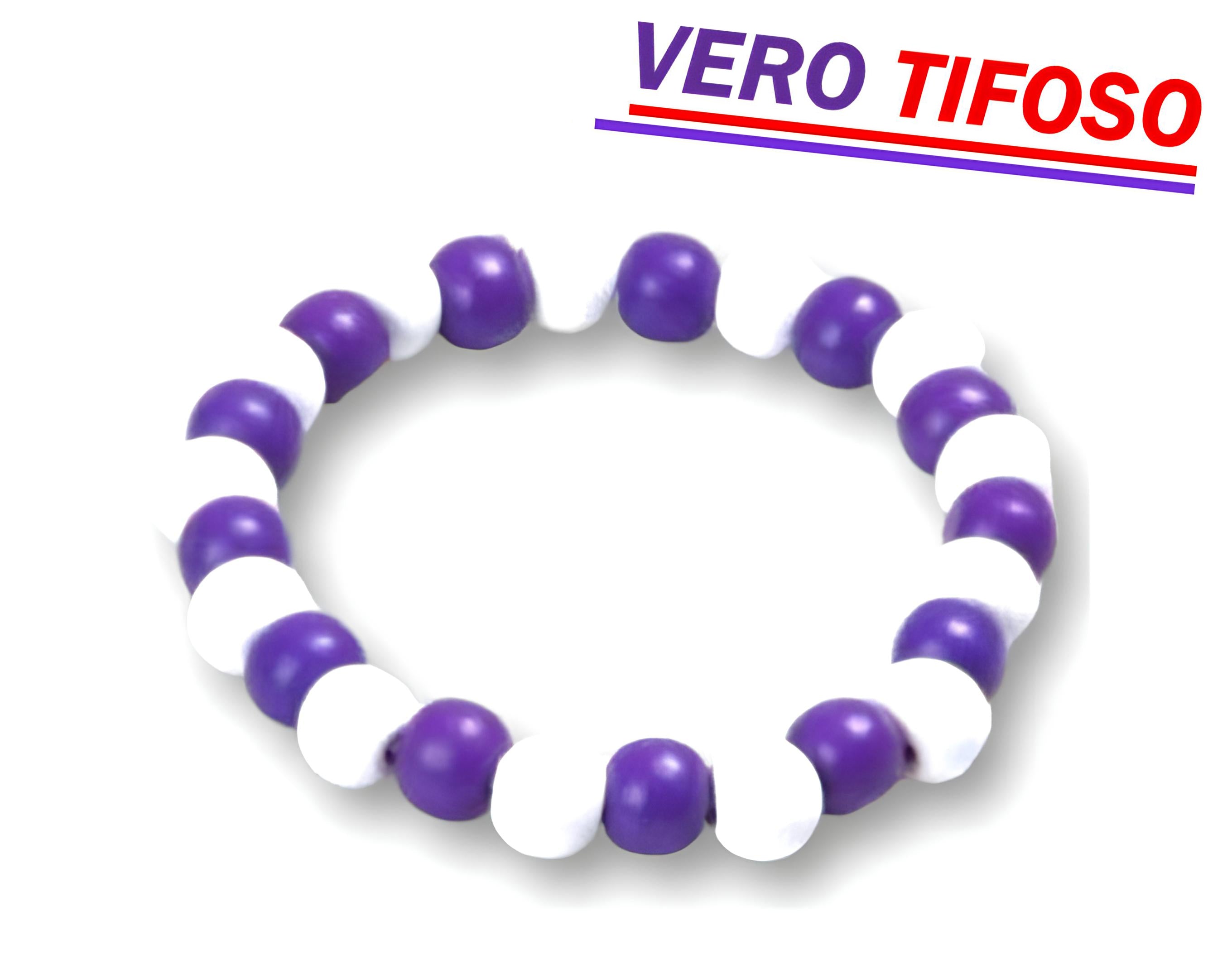 BRACCIALE LEGNO VIOLA BIANCO