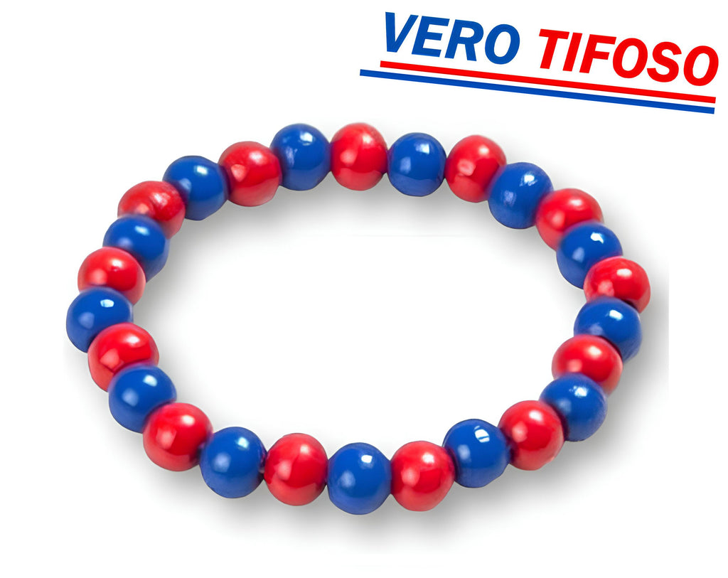 BRACCIALE LEGNO ROSSO BLU