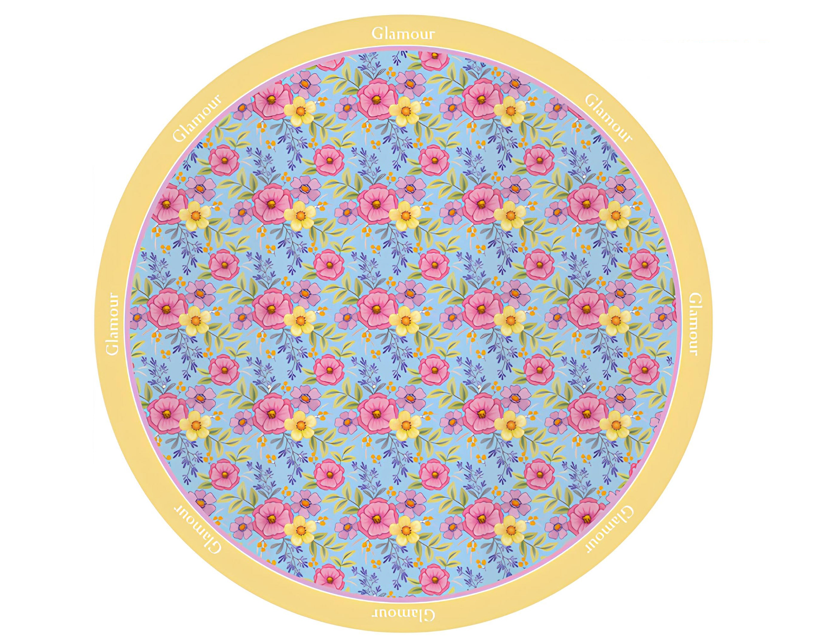 TESSUTO TONDO GLAMOUR AZZURRO - 90Cm