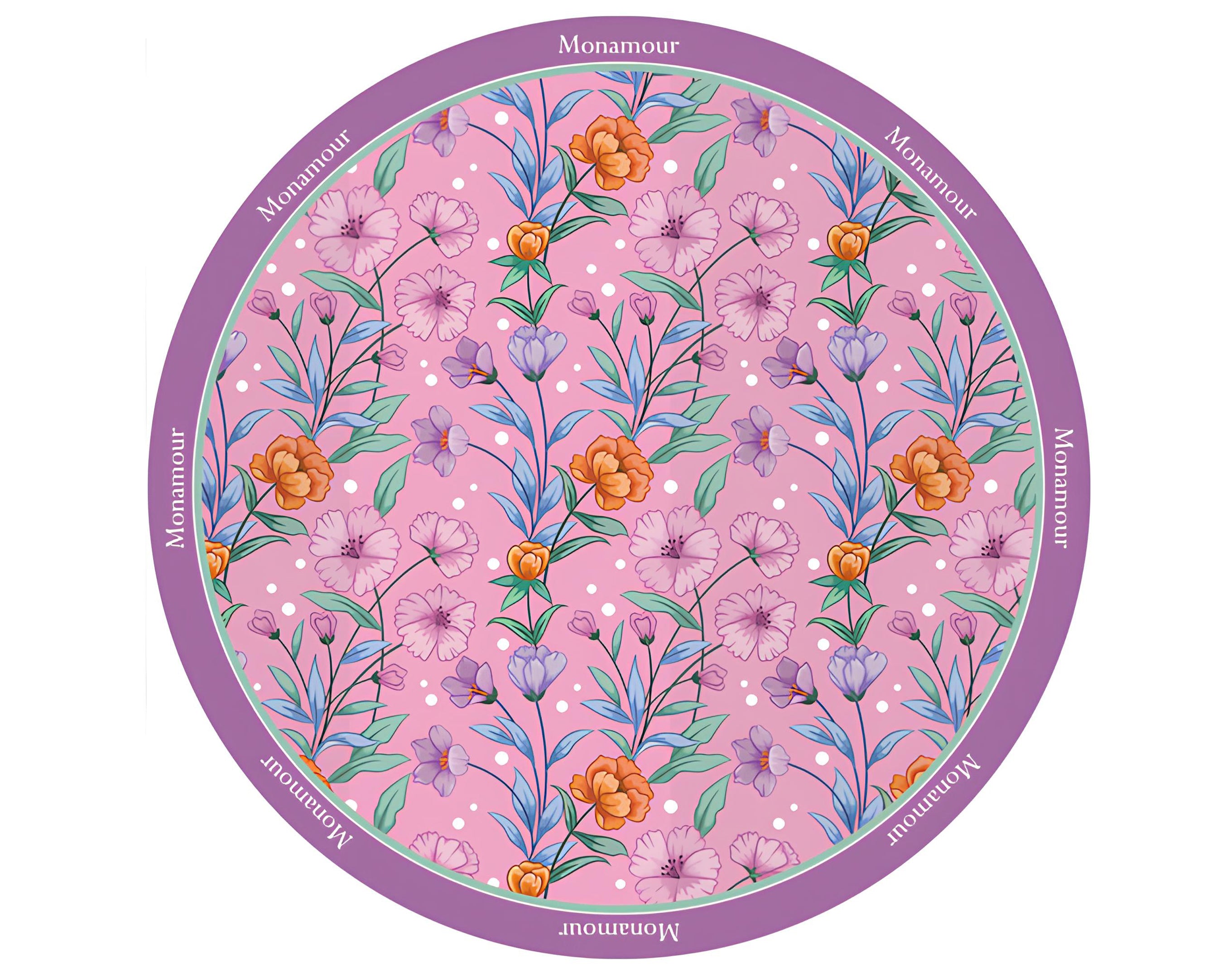 TESSUTO TONDO MONAMOUR ROSA - 90Cm