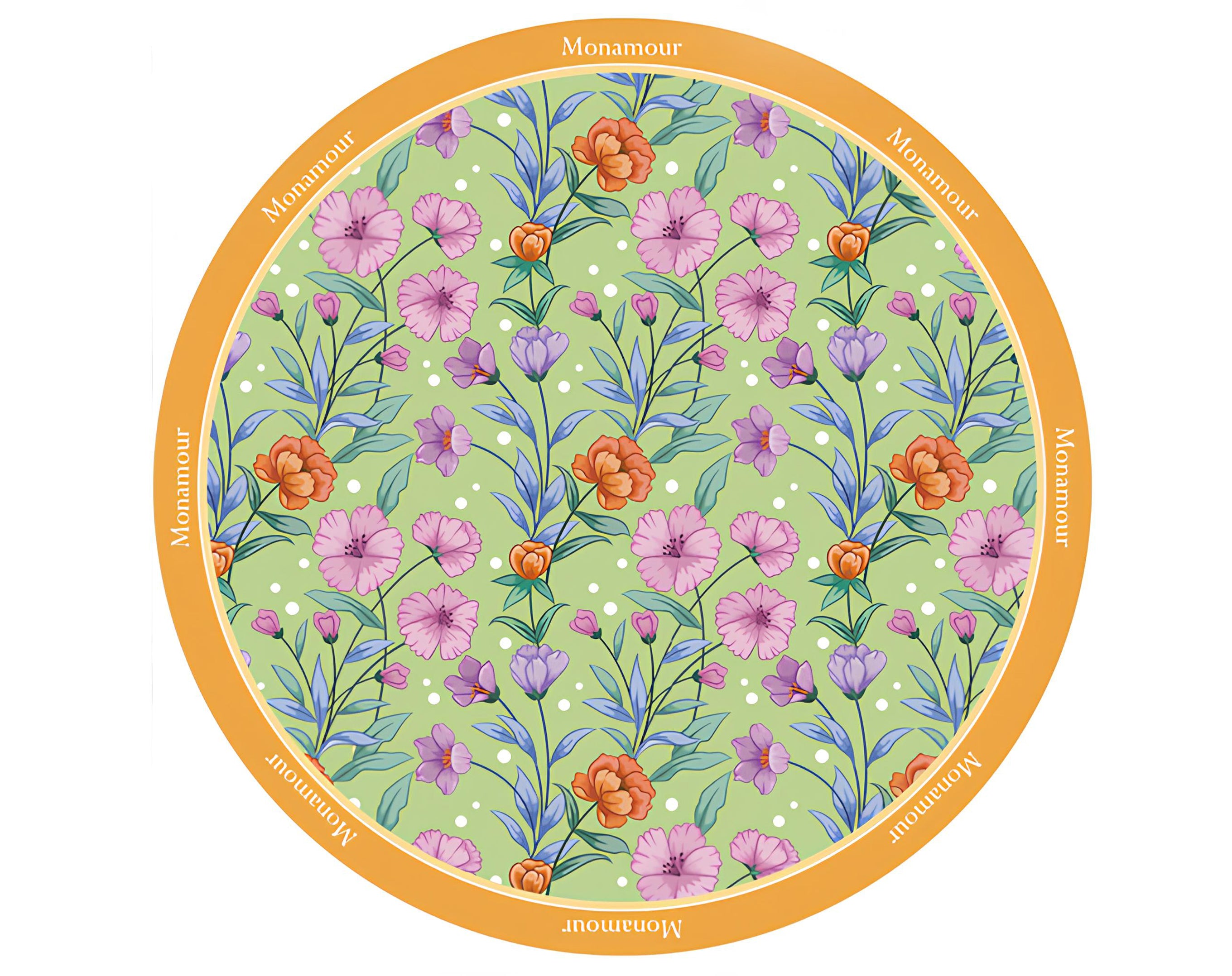TESSUTO TONDO MONAMOUR VERDE - 90Cm