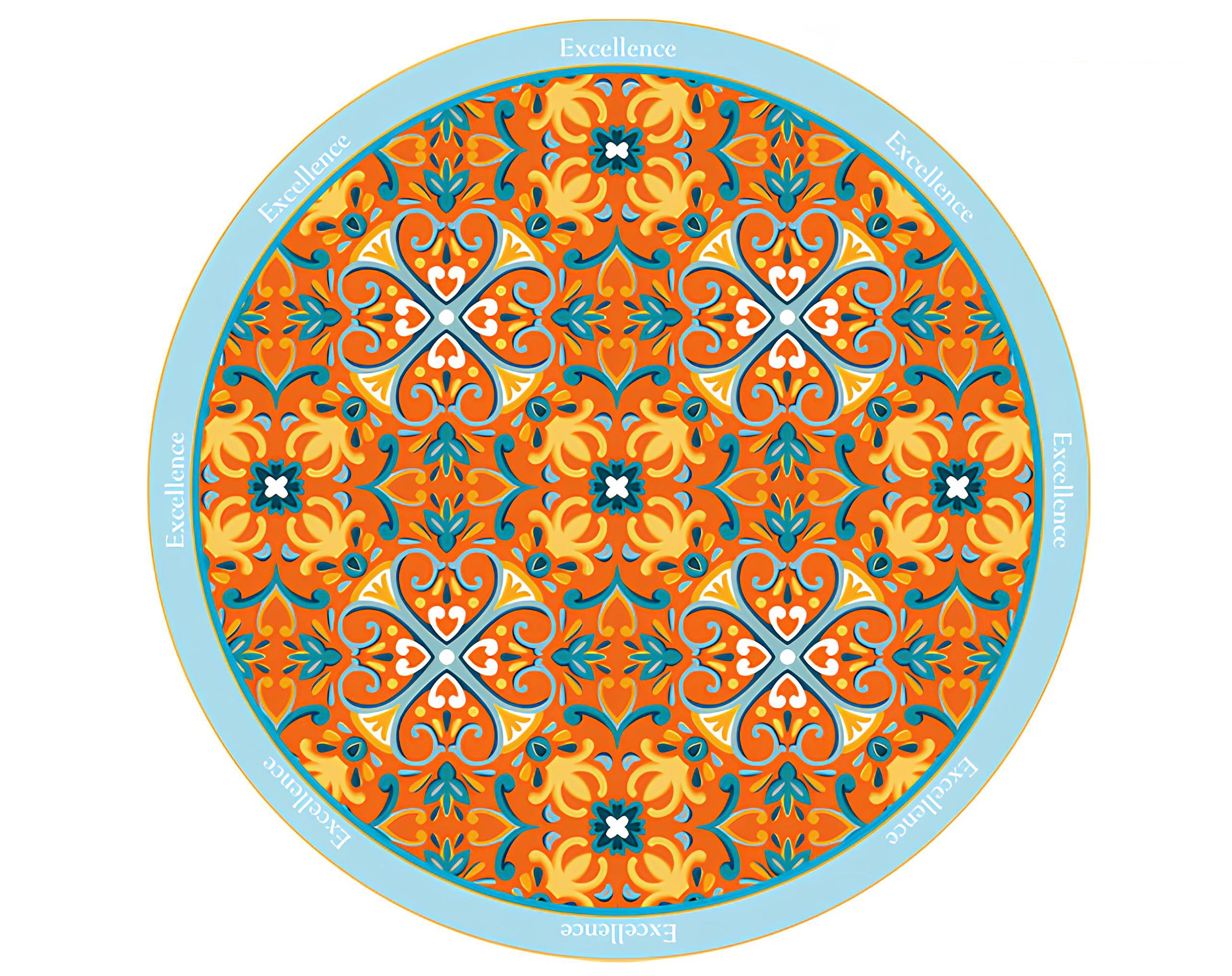 TESSUTO TONDO EXCELLENCE ARANCIO - 90Cm