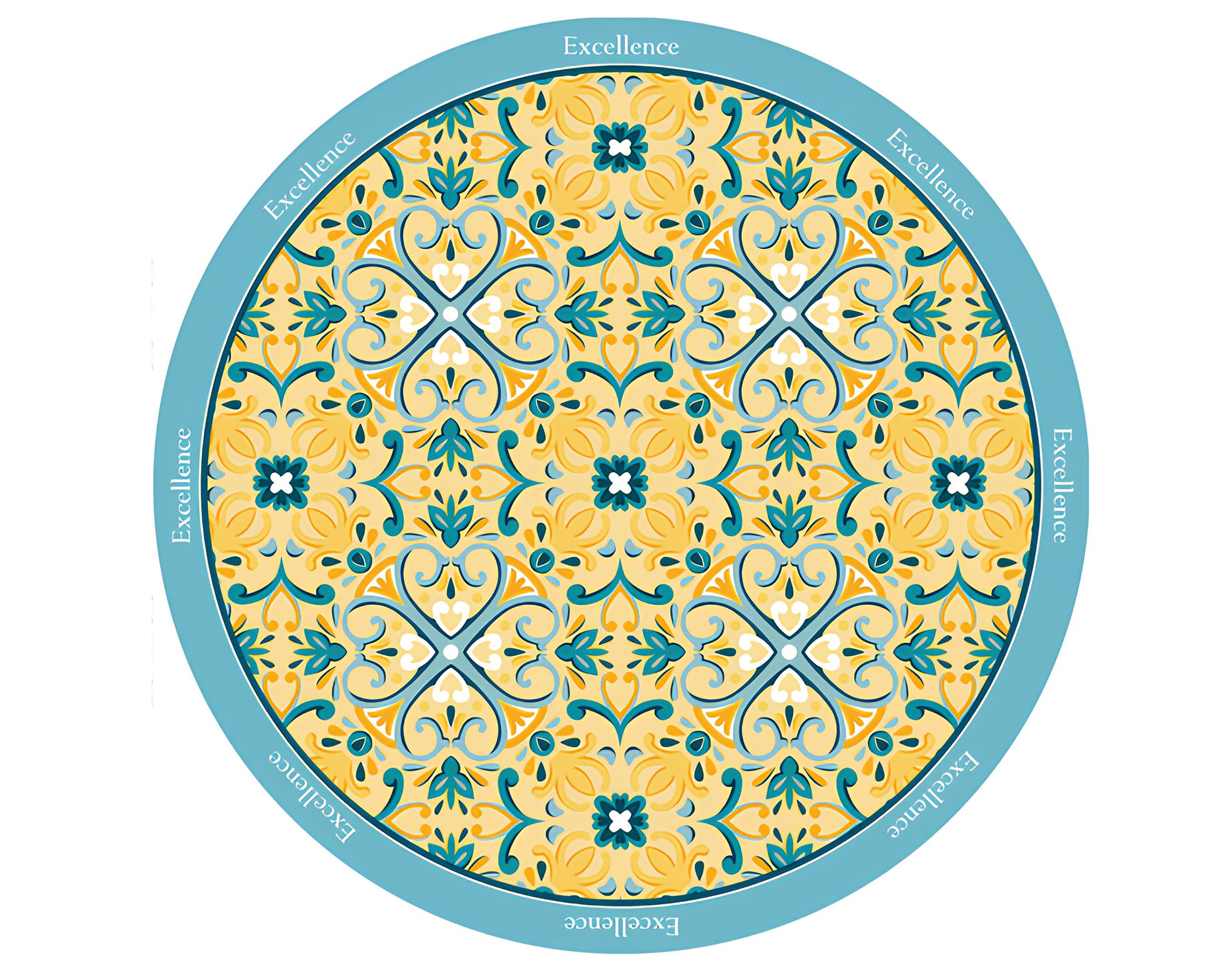 TESSUTO TONDO EXCELLENCE GIALLO - 90Cm