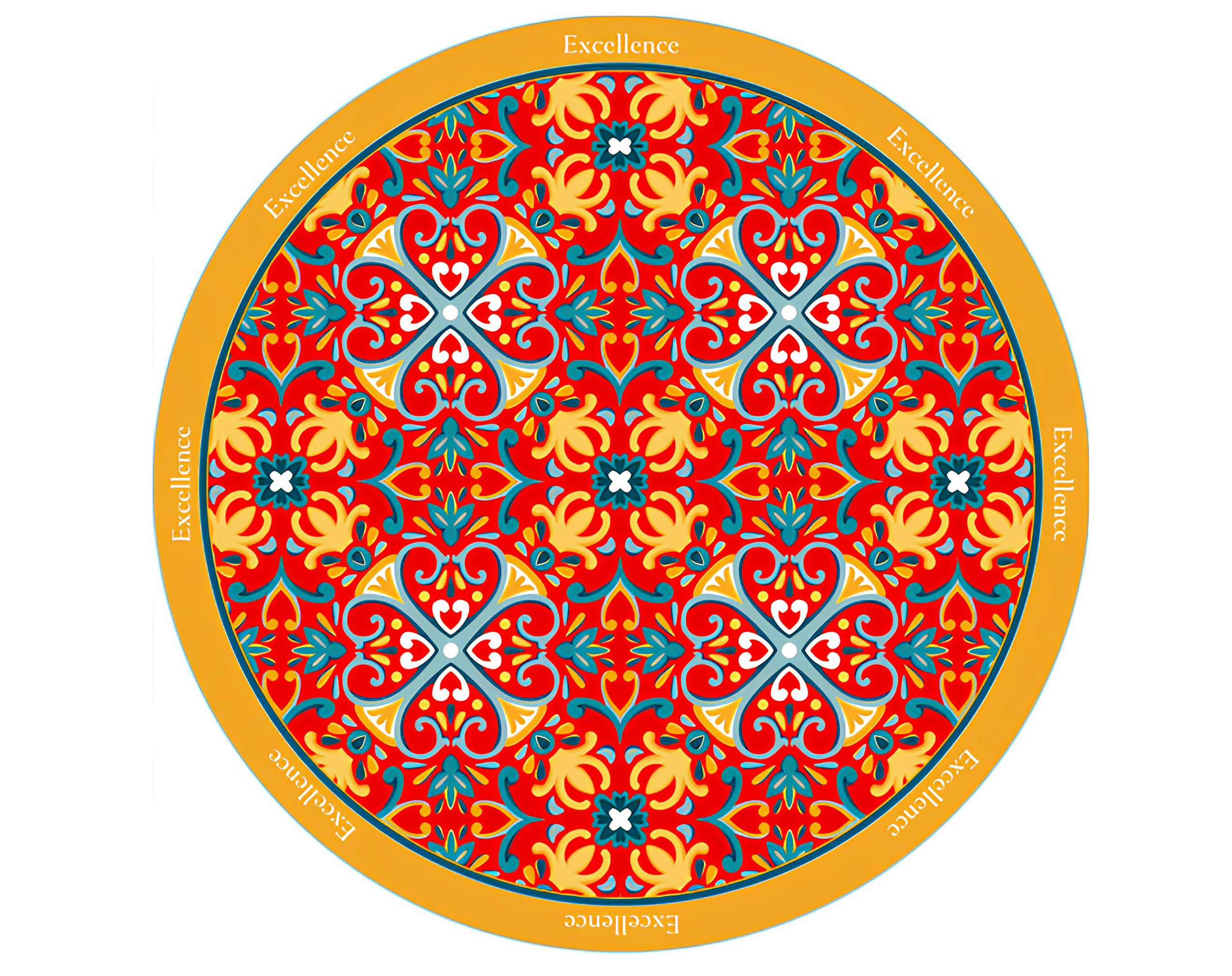 TESSUTO TONDO EXCELLENCE ROSSO  - 90Cm