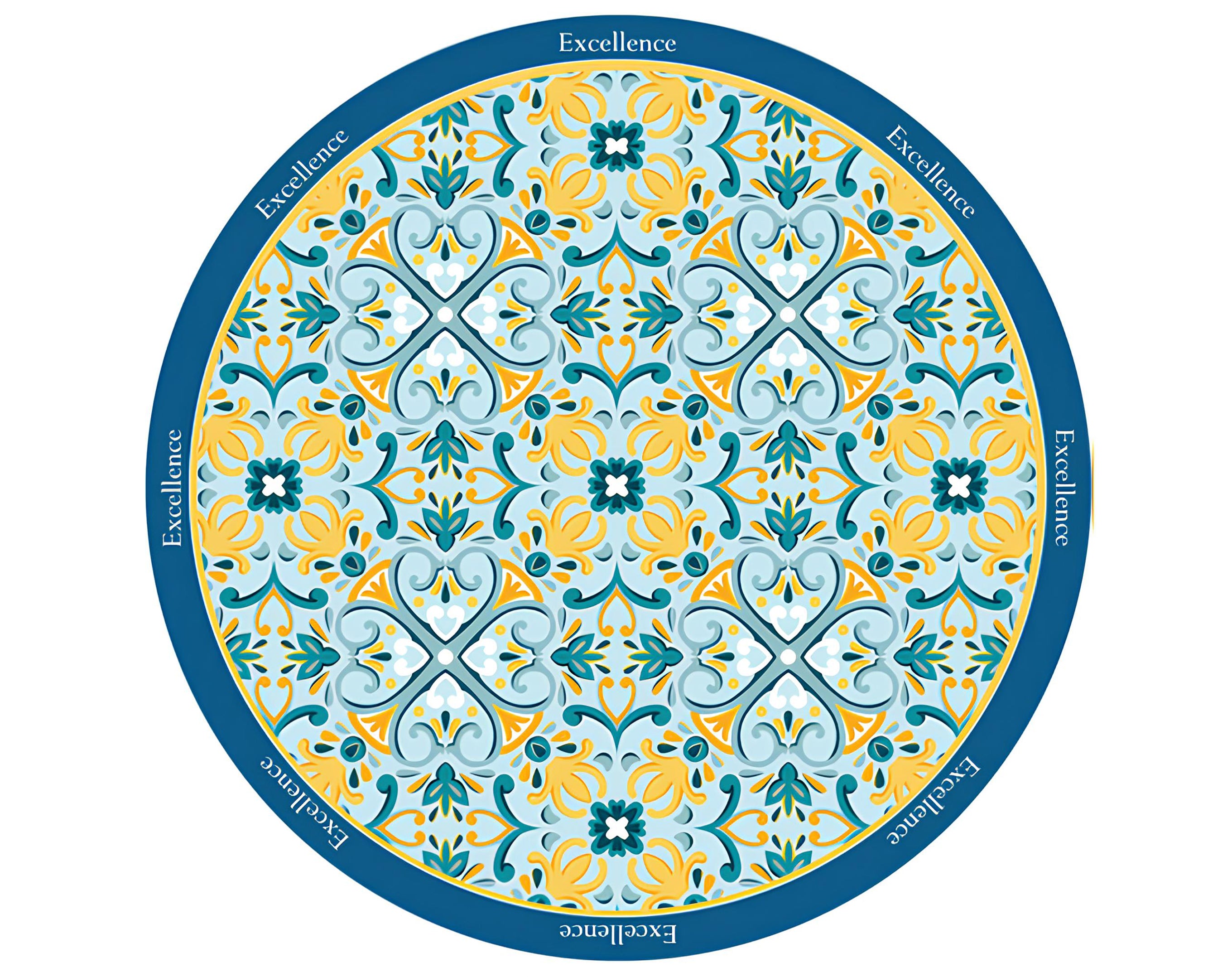 TESSUTO TONDO EXCELLENCE AZZURRO - 90Cm