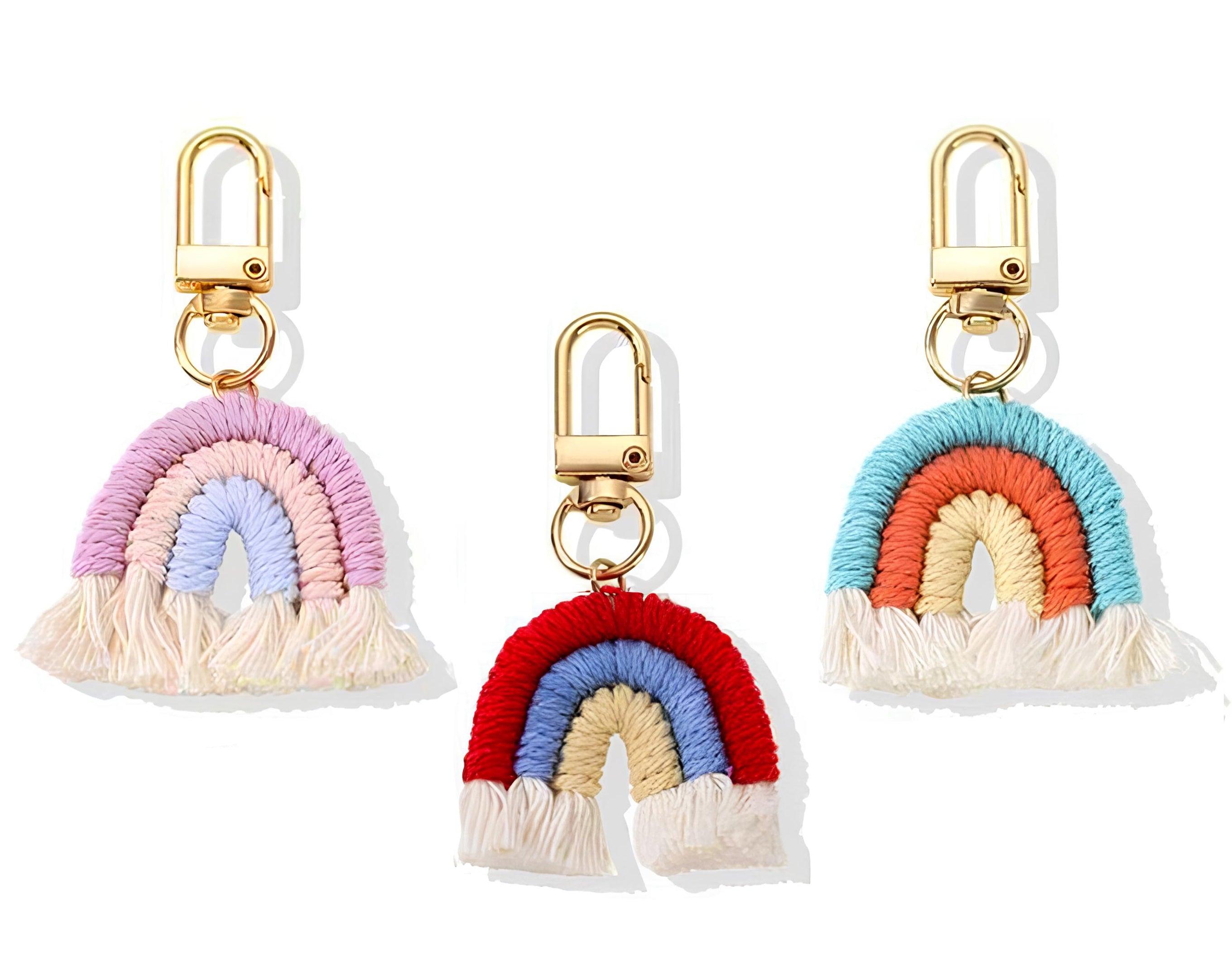 PORTACHIAVE ARCOBALENO IN COTONE