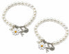 PULSERA DE PERLAS CON TARJETA DE MARGARITAS | Sorpresa perfecta para huevos de Pascua