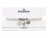PULSERA DE PERLAS CON TARJETA DE MARGARITAS | Sorpresa perfecta para huevos de Pascua
